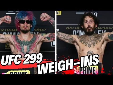 UFC 299 OFFICIAL WEIGH-INS: Sean OMalley vs Marlon Vera MMA Video