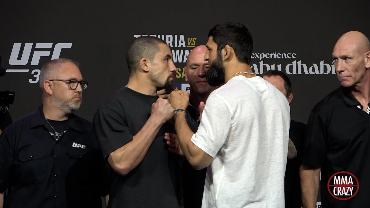 Robert Whittaker and Khamzat Chimaev Face off for first time UFC 30...